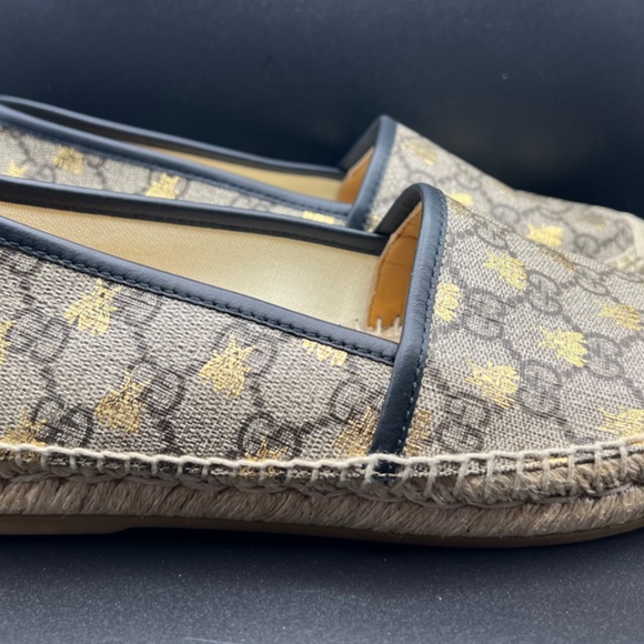 GUCCI Bee GG Supreme Espadrilles | EU 37 - NEW, Never Worn - Picture 5 of 12